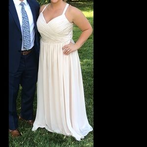 Champagne /light nude colored bridesmaid dress size 14